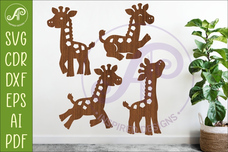 Giraffe SVG Laser Cut Files Cute Animal Silhouette 1