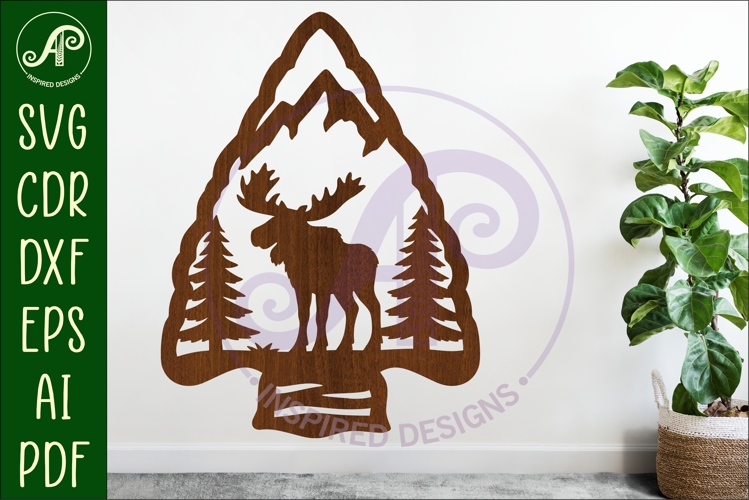 Arrowhead Moose animal wall sign