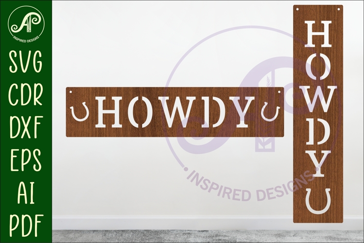 Howdy Word wall art sign, SVG file