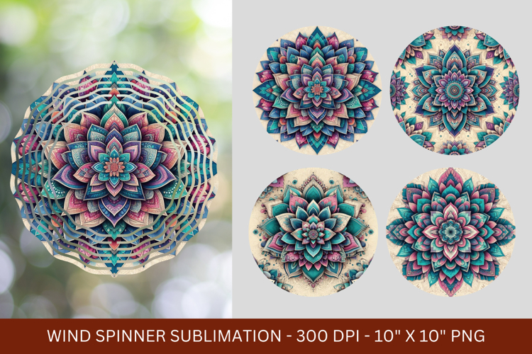 wind spinner - floral mandala