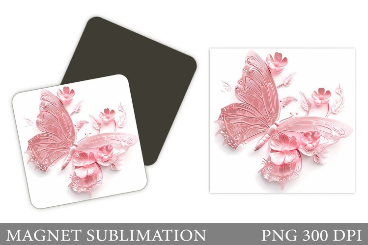 Butterfly Magnet Design. Butterfly Magnet Sublimation example image 1