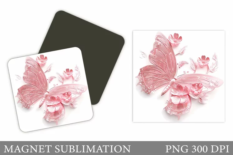 Butterfly Magnet Design. Butterfly Magnet Sublimation