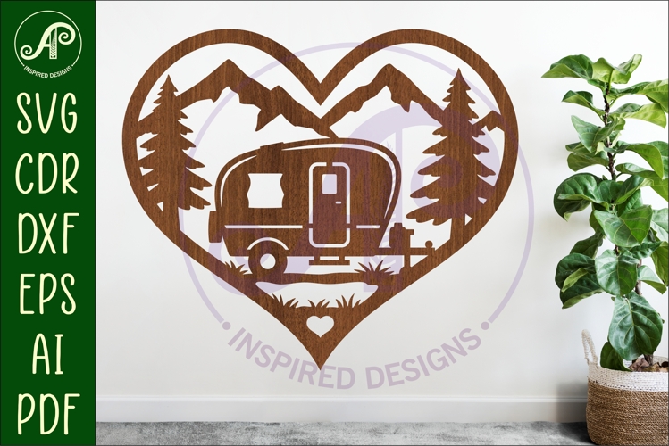 Caravan heart wall sign, camper home decor