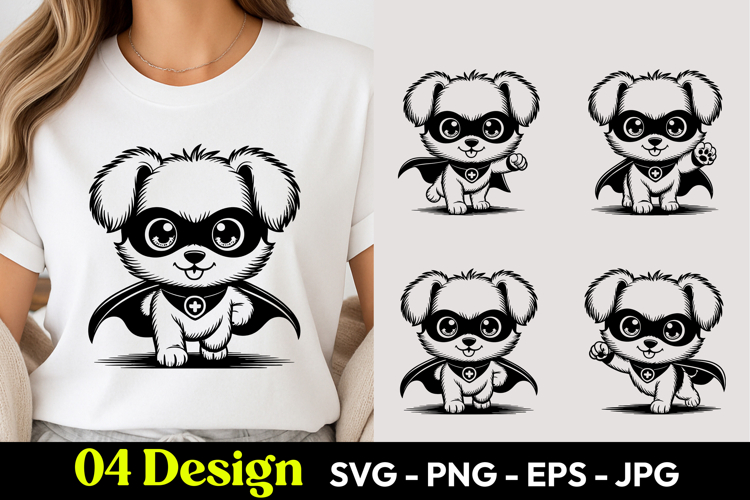 Superhero Puppy SVG PNG