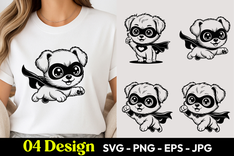 Flying Super Puppy SVG PNG