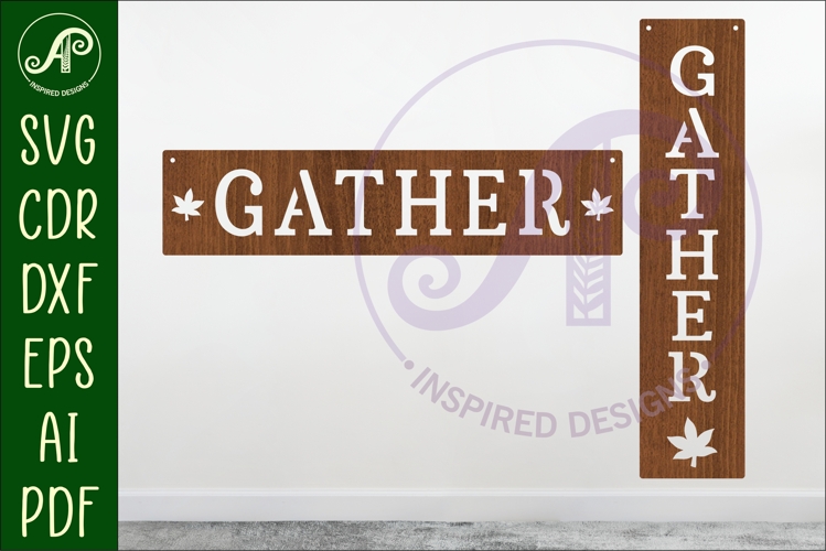Gather Word wall art sign, SVG file