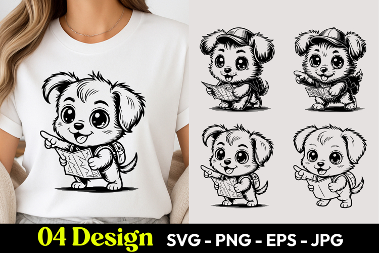Cute Baby Puppy SVG PNG