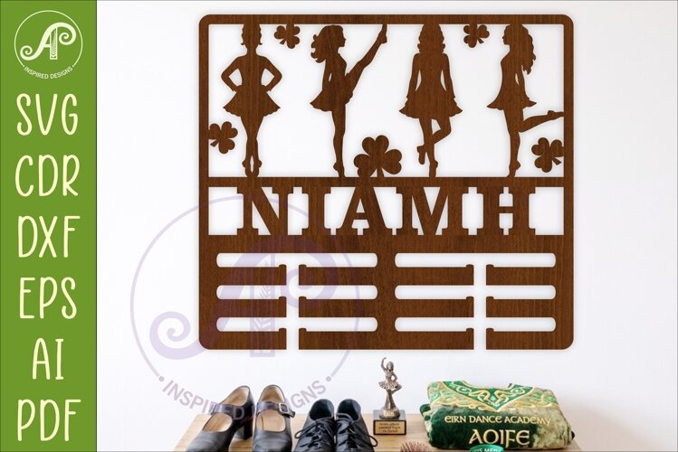 Irish Dance Medal Holder SVG, Personalized Dancer Name Sign, example image 1