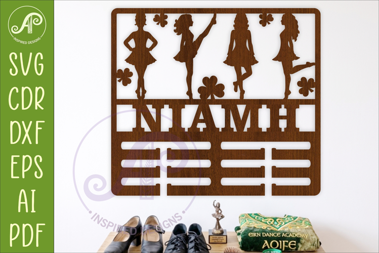 Irish Dance Medal Holder SVG, Personalized Dancer Name Sign,