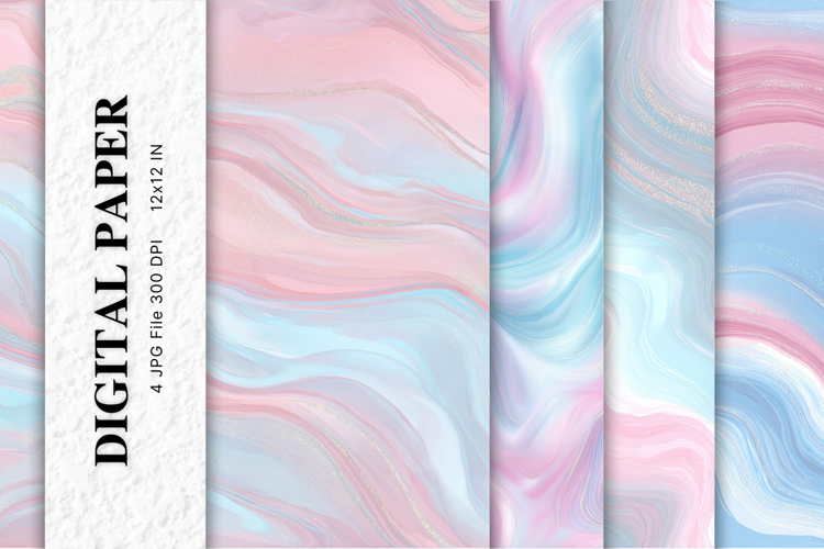 Rainbow Watercolor Alcohol Ink Background Digital Paper