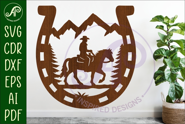 Horse Shoe Cowboy wall sign