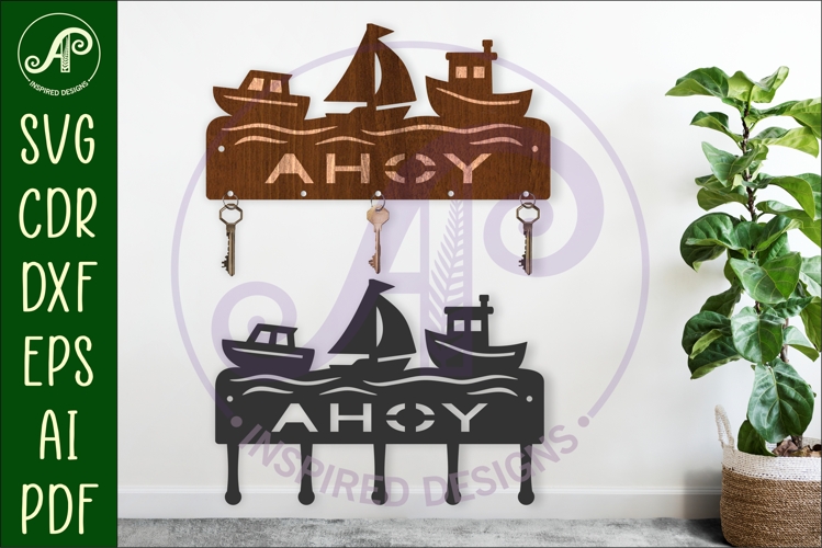 Boats Key holders for metal and laser cutting