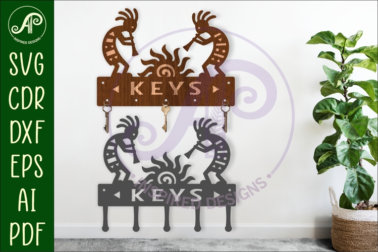 Kokopelli Key holders for metal and laser cutting