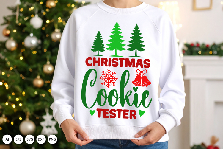 Christmas Cookie Tester SVG - Festive Baking Lover Design
