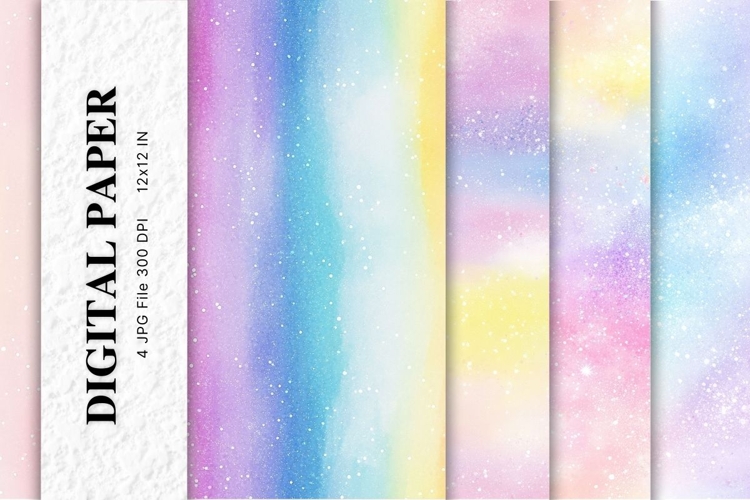 Rainbow Watercolor Background Abstract Pastel Wallpaper _5