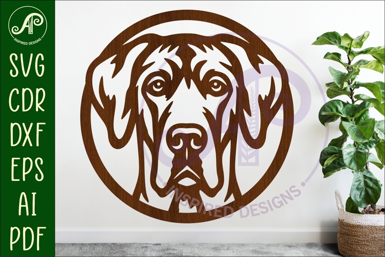 Great Dane Dog Wall Art SVG Laser Cut Dog Face Circle Sign