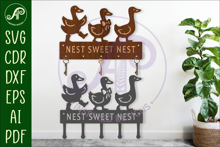Geese Key holders for metal and laser cutting
