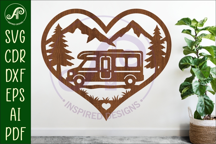 Campervan heart wall sign, camper home decor