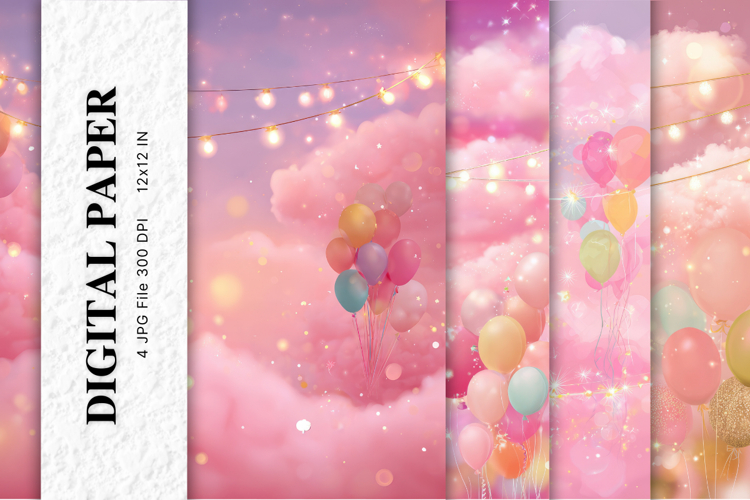 Sky Cloud Background Digital Paper Wallpaper_6
