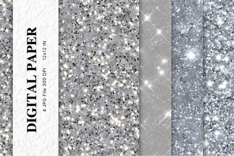 Sparkle Silver Glitter Background Image 19