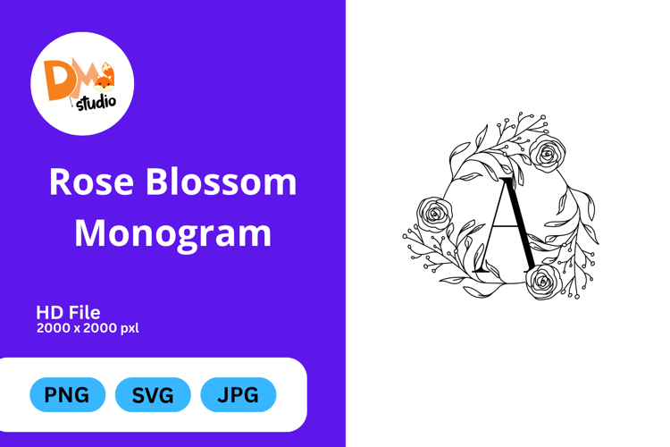 Rose Blossom Monogram