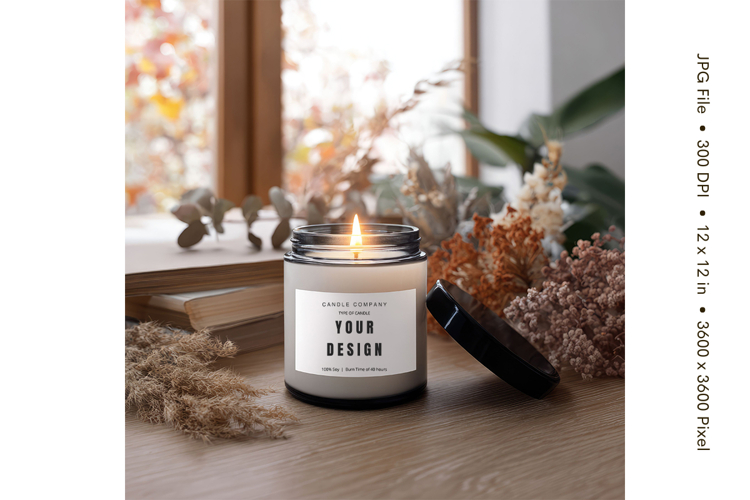 Candle Mockup Image 9