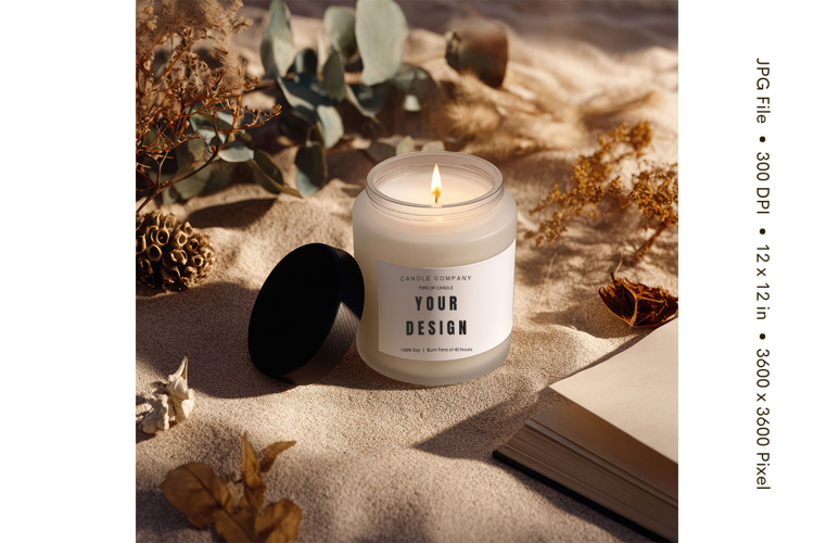 Candle Mockup Image 6