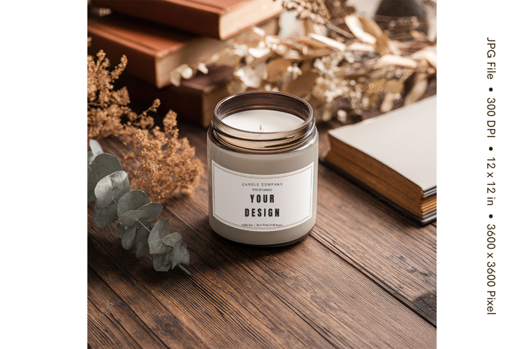 Candle Mockup Image 16