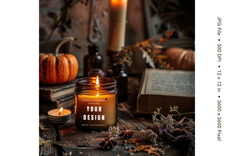 Candle Mockup Image 6