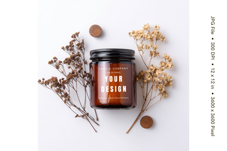 Candle Mockup Image 3