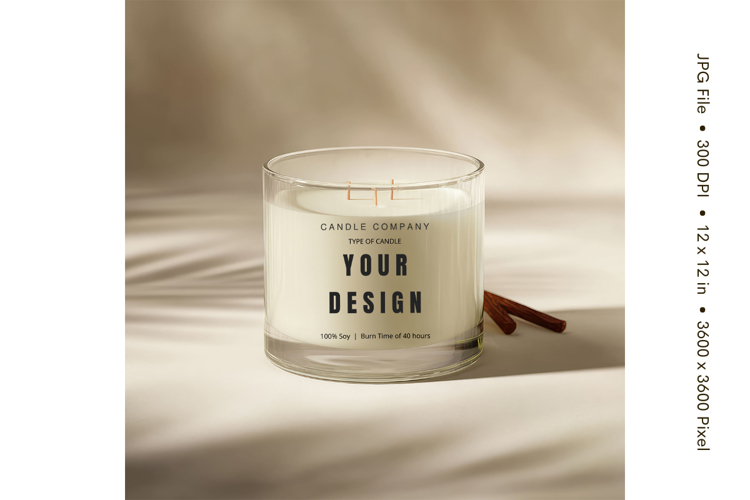 Candle Label Mockup Christmas Soy Jar Candle Amber Cozy_77