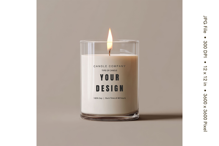 Candle Label Mockup Christmas Soy Jar Candle Amber Cozy_80