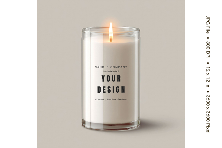 Candle Label Mockup Christmas Soy Jar Candle Amber Cozy_83