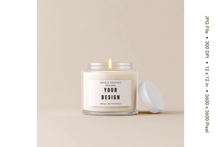 Candle Label Mockup Christmas Soy Jar Candle Amber Cozy_92
