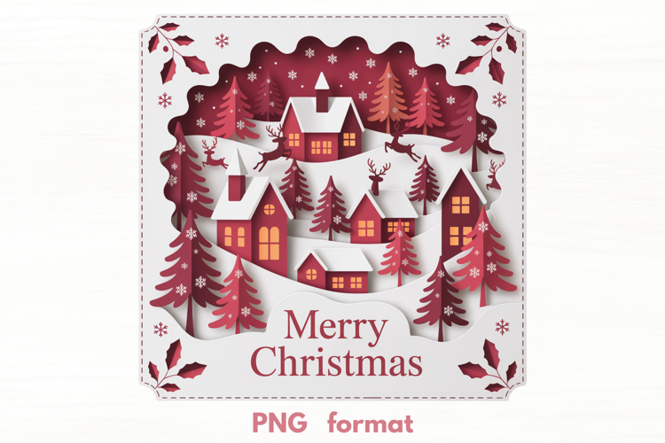 Winter Town PNG illustration