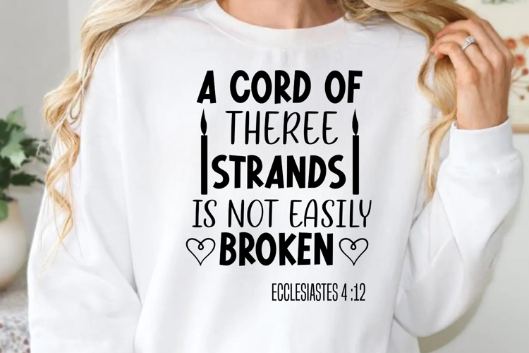 A cord of theree strands is not SVG, Bible Verse SVG
