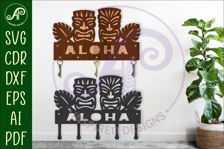 Tiki heads Key holders for metal and laser cutting