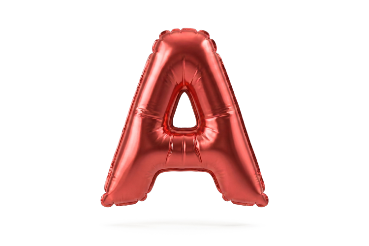 Red Metallic Letter A Foil Balloon Party Decoration