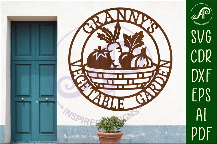 Grannys Vegetable Garden Sign SVG, Laser Cut Vegetable Gar