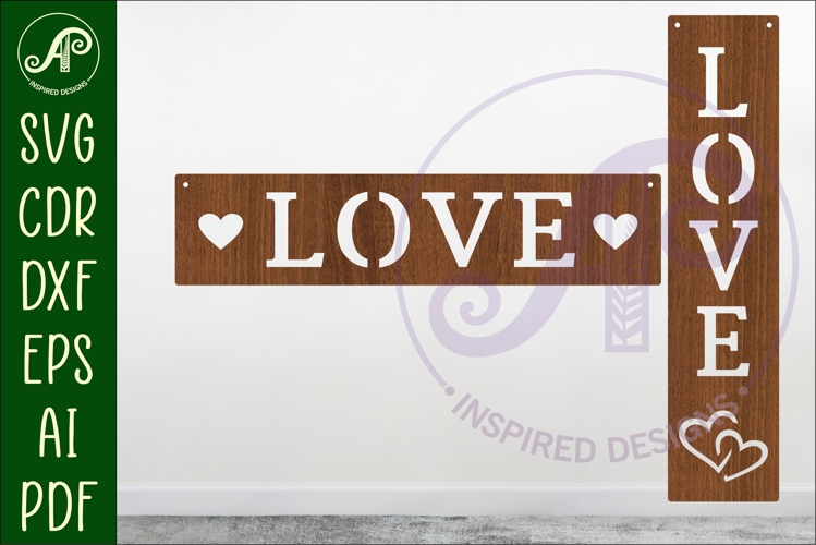 Love Word wall art sign, SVG file