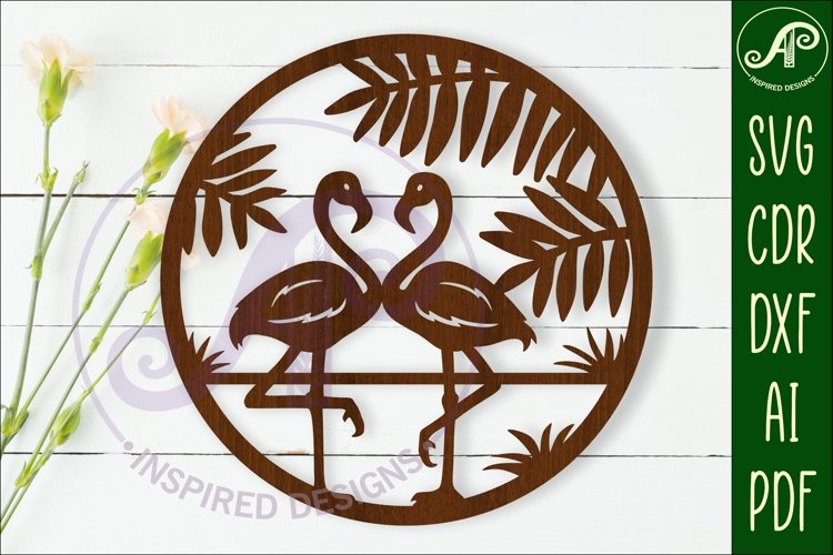 Flamingo wall art sign, SVG file