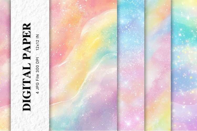 Rainbow Watercolor Background Abstract Pastel Wallpaper _9