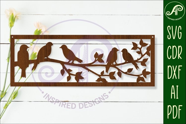 Bird On Branch Svg Image 16
