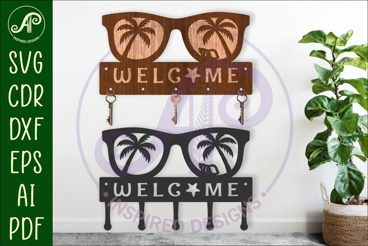 Sunglasses Key holders for metal and laser cutting