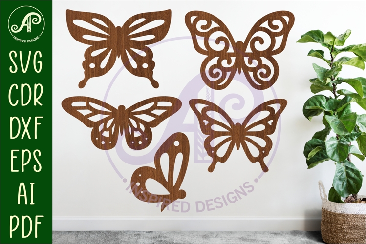 Butterfly silhouettes laser cut out 2