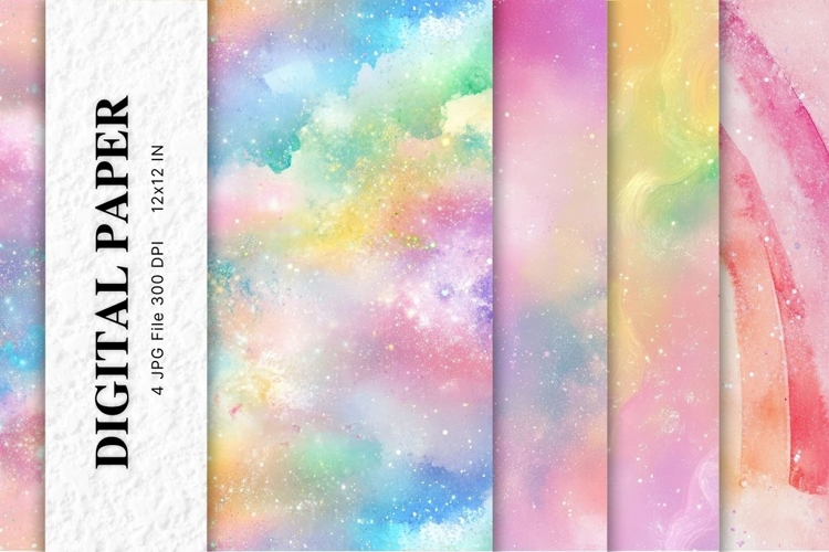Rainbow Watercolor Background Abstract Pastel Wallpaper _8