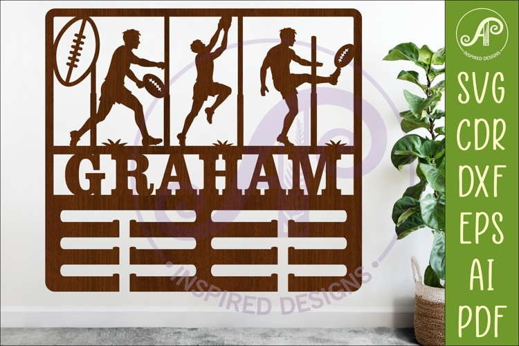 Aussie Rules Medal Holder SVG, Australia Football Award Sign