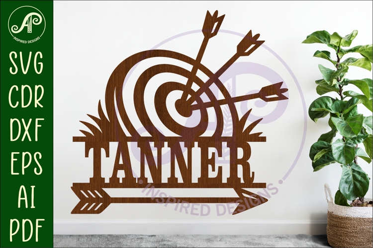 Archery Target name wall art sign