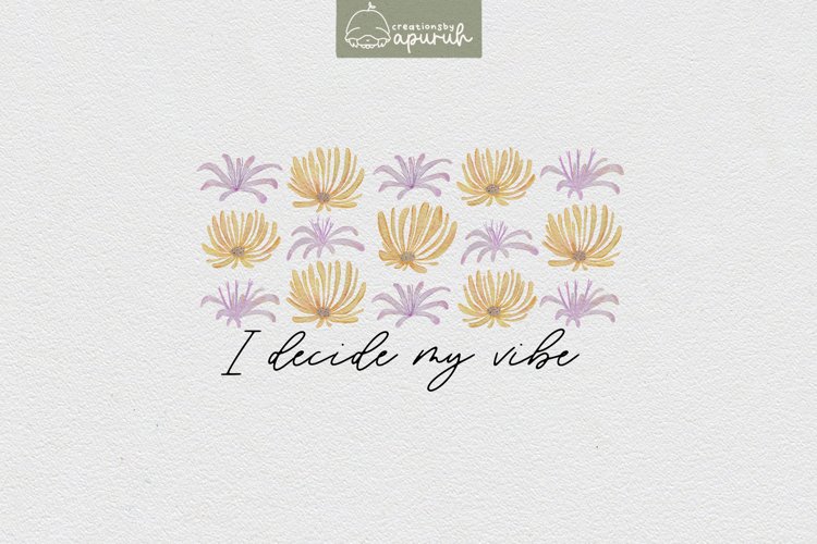 Floral Motivational Self-Care Quotes T-Shirt Design 16 example image 1