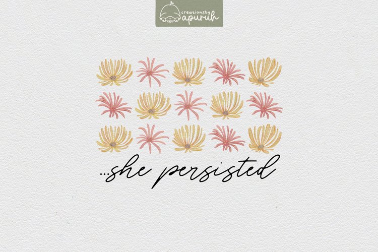 Floral Motivational Self-Care Quotes T-Shirt Design 20 example image 1